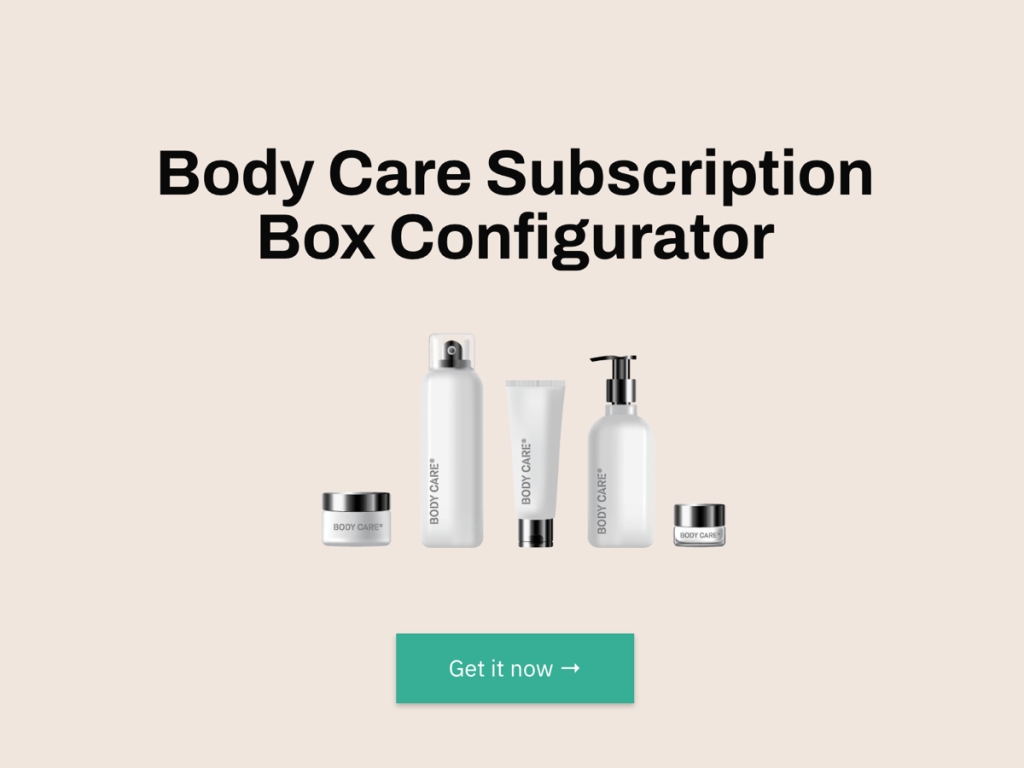 body care subscription form.