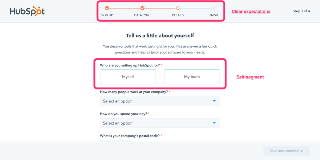 onboarding of free users at HubSpot.