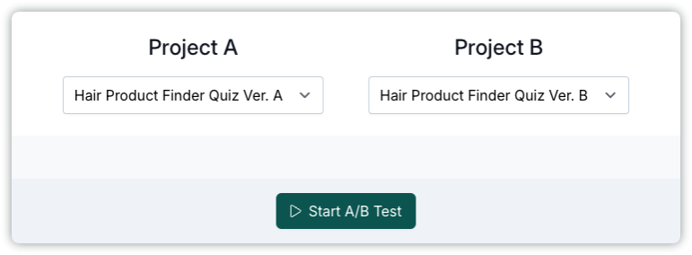A/B testing.