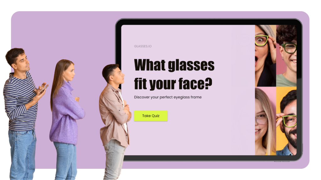 people queuing to take a quiz.