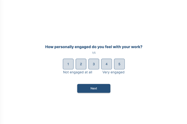 Preview image of an employee engagement pulse survey template.