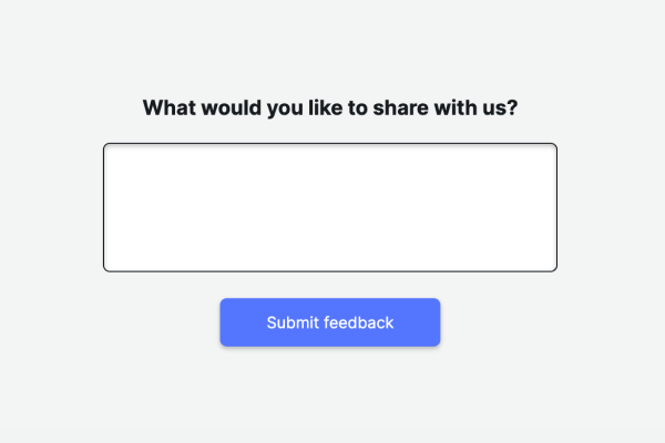 Preview image of a simple website feedback survey.