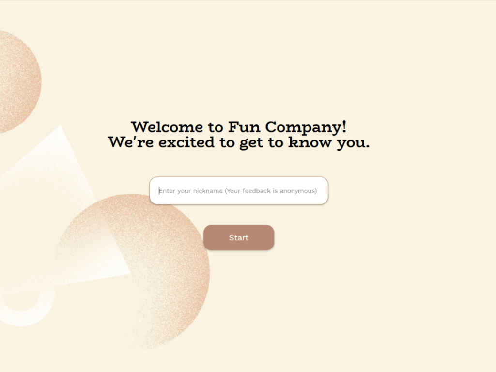 fun company onboarding flow template.