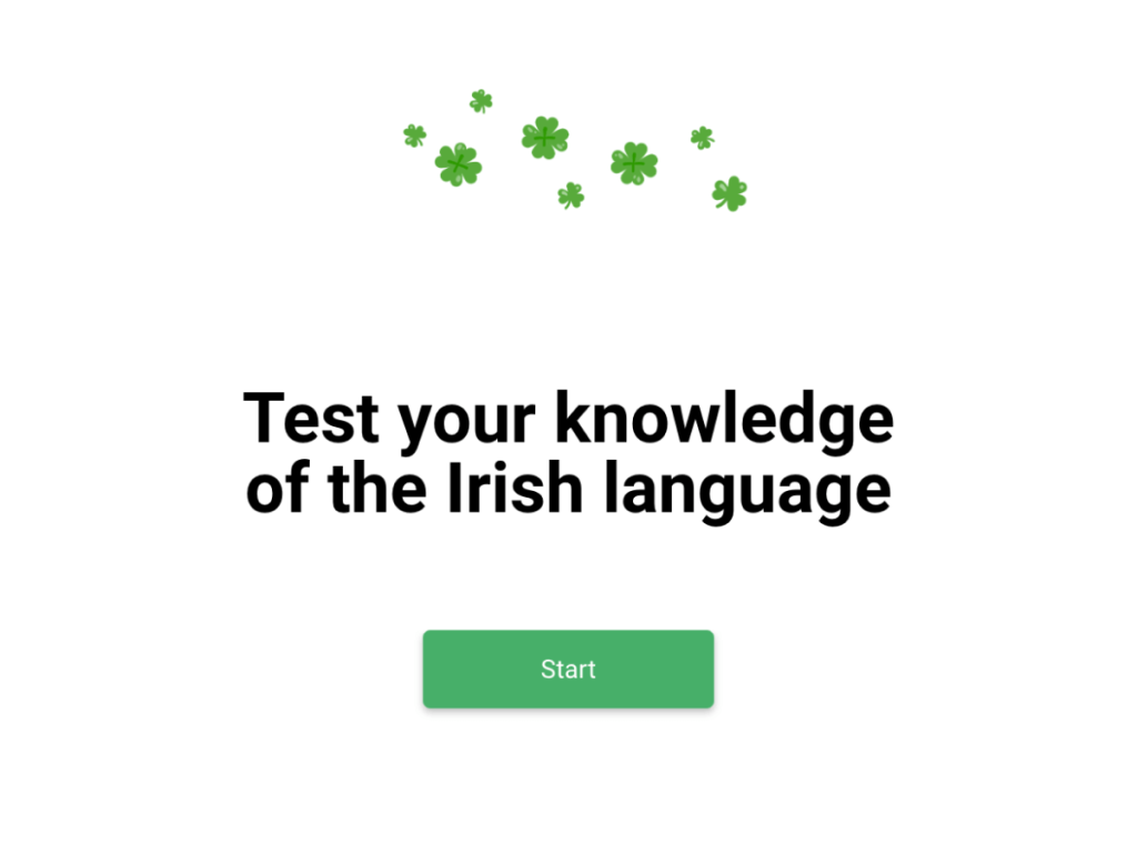 irish language quiz.