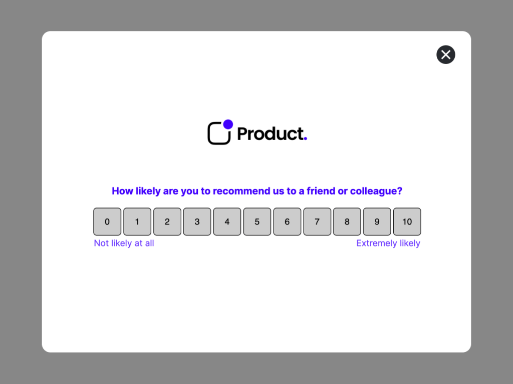 NPS Survey for Software Template.