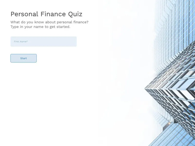 Personal Finance Quiz Template | Involve.me