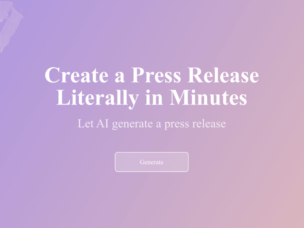 press release generator.