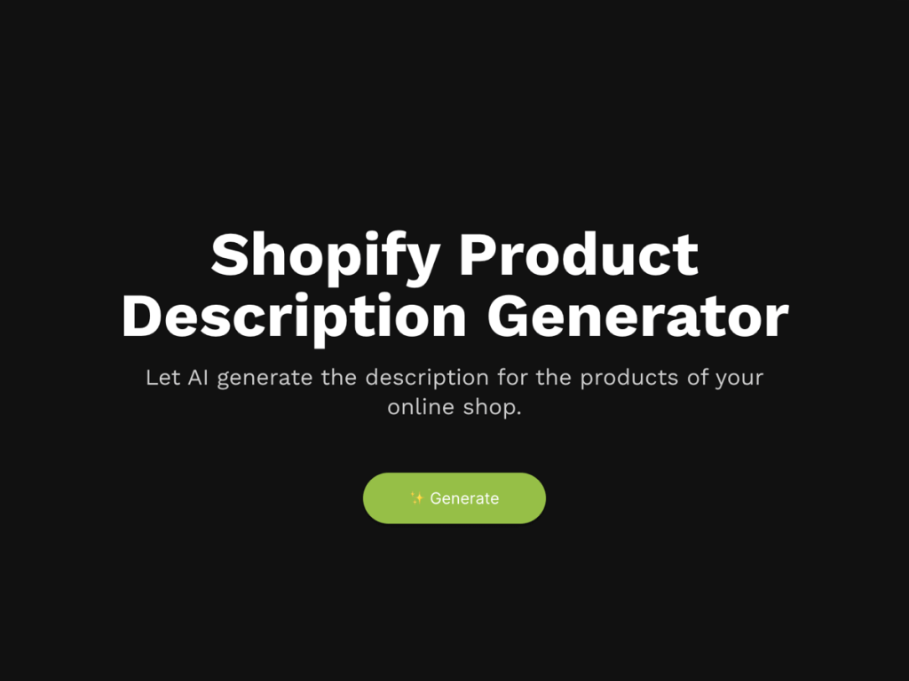 product description generator.