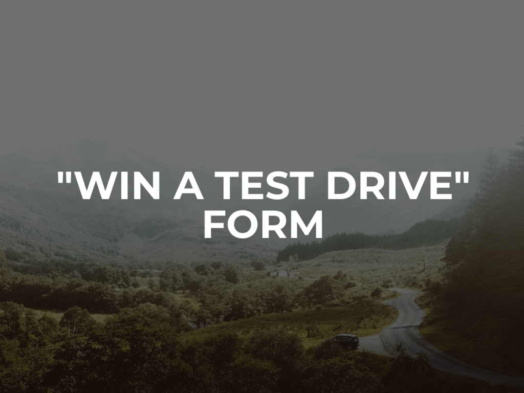 Win A Test Drive Template.